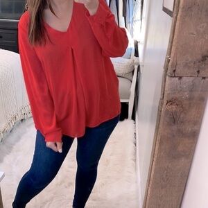 Rose + Olive red top size XLarge